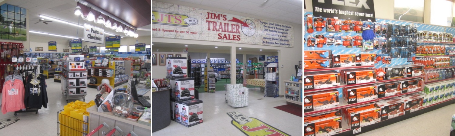 Jim's Trailer Sales parts department interior images